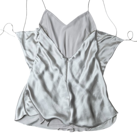 Zara champagne mini slip dress, Med, low back with tie back detail, silky Party - Picture 5 of 9